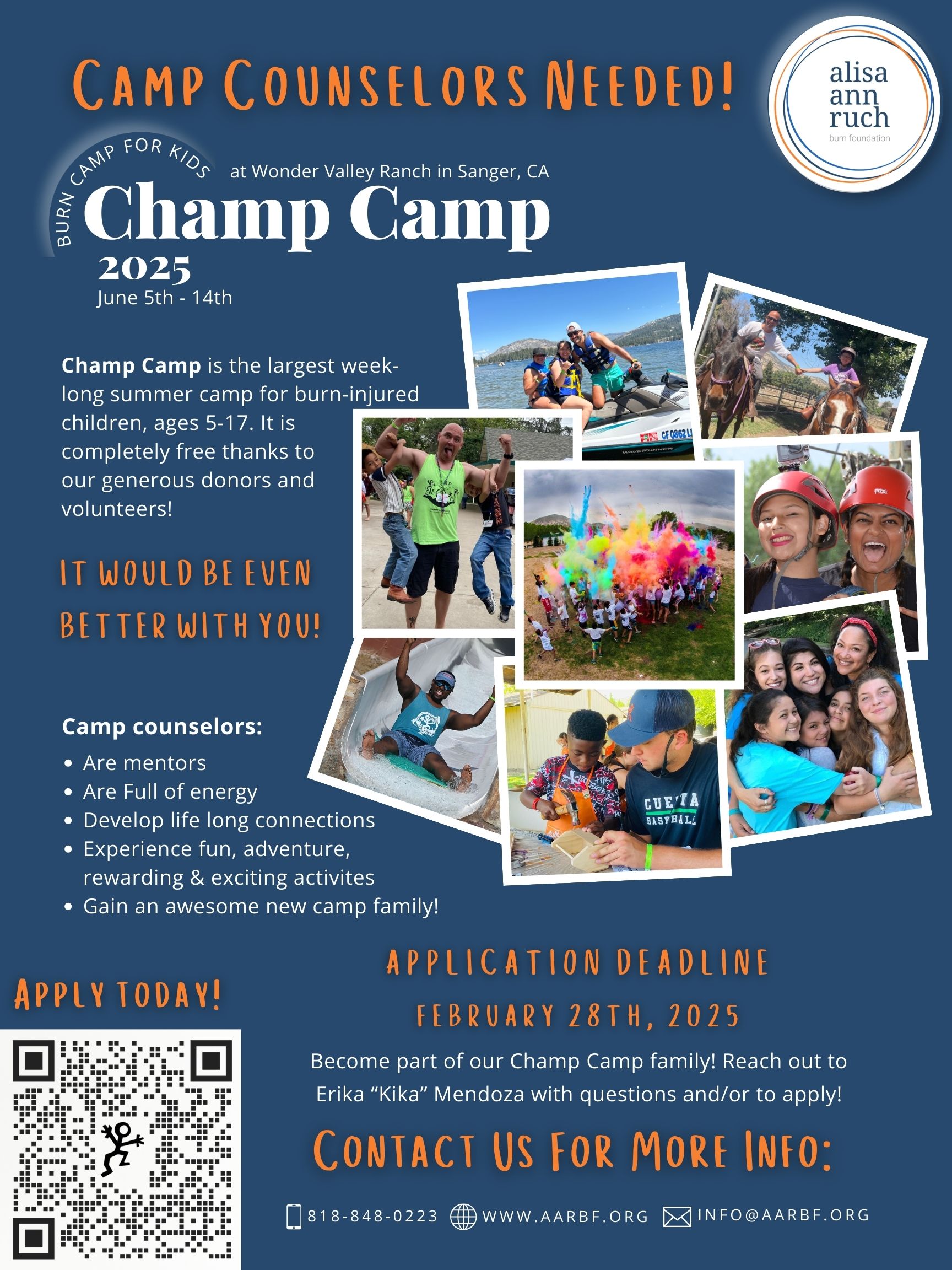 Calling Champ Camp Counselors and CITs